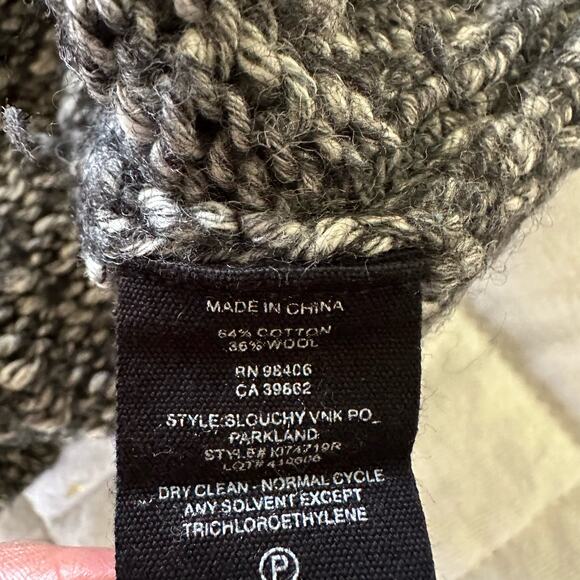THEORY Womens Sweater Small Gray Slouchy Parkland Pullover Wool Blend Casual - Picture 8 of 12